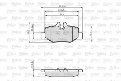 VALEO 872008 Arka Balata Lcv Mercedes Vito W639 03 06 10 Viano W639 03 06 10 A0064204420