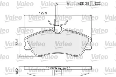 VALEO 872124 Disk Fren Balatası Lcv Ön Peugeot Partner 96-02. Cıtroen Berlingo 425485