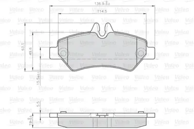 VALEO 872190 Fren Balatası Arka Sprınter 906 06> Crafter 06>16 2E0698451H A9064230400