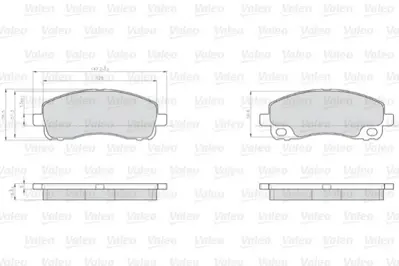 VALEO 872238 Lcv Dısk Fren Balatası (Arka) Mıtsubıshı Canter 07 MK529567