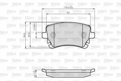 VALEO 872326 Arka Balata Transporter T5 T6 04 Gdb1557 Lcv 7H0698451B