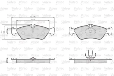 VALEO 872661 Fren Balatası Arka Sprınter 96>06 Lt 28 35 46 96> D10609N00A