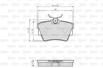 VALEO 872748 Arka Fren Balatası Trafıc Iı Iıı Vıvaro 1,6dcı / 1,9 / 2,0 4414520 7701054772