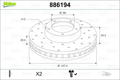 VALEO 886194 On Fren Dısk Aynası P106 Saxo 1,1 / 1,3 / 1,4 / 1,4ı / 1,5d / 1,6ı 91> P206 P306 P206+ (T3e) P205 P3 424996 95661747