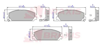 BRAXIS AA0645 Fren Balatası On Honda Cıvıc 88>92 Accord 86>98 Crx 88>92 Prelude 87>92 45022SH3G31