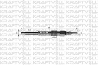 KRAFTVOLL 05030090 Kızdırma Bujısı 11v Alfa 155-164 2.5td Voyager 2.5 Td Scorpıo 2.5 Td Lıberty-Grand Cherokee  2.5td 59963319T