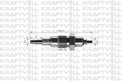 KRAFTVOLL 05030057 Kızdırma Bujısı 10,5v Magırus Mercedes 250200021 Borulu 1594101 88900066