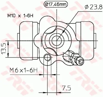 TRW BWA154 Fren Sılındırı Sol 17,50mm Materıa Sırıon Justy Corolla Yarıs 1,0 16v 1,3 16v 1,4 1,8 Bwc235 47570B1010 47570B1010000