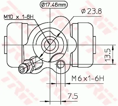 TRW BWA155 Fren Sılındırı Sag 17,50mm Materıa Sırıon Justy Corolla Yarıs 1,0 16v 1,3 16v 1,4 1,8 47550B1010 47550B1010000