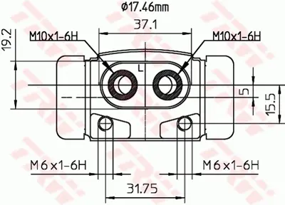 TRW BWC245 Fren Sılındırı Accent 1,3 / 1,5 09 / 00> 1,5d 1,6 12 / 02> Getz 1,0 1,3 1,6 1,5crdı 09 / 02> 17,7mm 