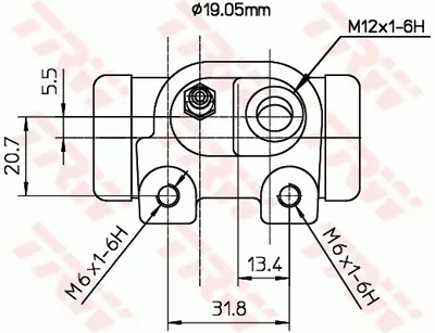 TRW BWD181 Arka Teker Sılındırı Sol P205 Cap:19,00mm 440273