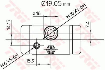 TRW BWD291 Fren Sılındırı Sol / Sag 19,00mm A Class A140 / A160 / A170 Cdı A1684200018