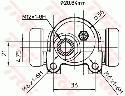 TRW BWF153 Fren Sılındırı Sol P405 87 92 (20,60mm) 440282