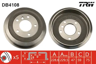 TRW DB4108 Arka Fren Kampanası Arka 3 1990-2000 34211162401