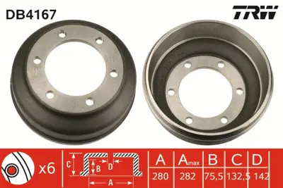 TRW DB4167 Arka Fren Kampanası Transıt 92VB1126RD