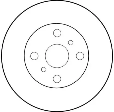 TRW DF1409 Fren Diski Ön Corolla Ae92 88>92  Düz 238mm 4351212500