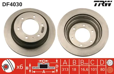 TRW DF4030 Arka Fren Aynası Frontera A 2.2 İ-2.4 İ-2.3 Td-2.5 Tds-2.8td Havalı 97034036