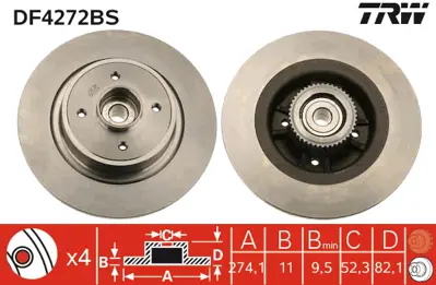 TRW DF4272BS Arka Fren Aynası Abs Sensor Halkasy Ile Scenıc 1,4 / 1,6 16v 1,8 16v 1,9dcı / Dtı 2,0 16v 09 / 99 08 7701206328