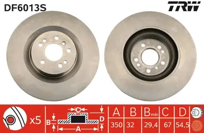 TRW DF6013S Fren Dıskı On X164 06>12 W164 05>11 W251 05>14 A1644211412