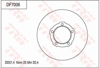 TRW DF7006 Fren Diski L200 1986-94> MB407030