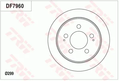 TRW DF7960 Arka Fren Diski Roewe-Saıc W5-Actyon I-Actyon Sports I Qj -Actyon Sports Iı-Kyron 4840109000