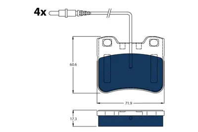 TRW GDB1031BTE Disk Balata Elektrikli Araçlar Için 425286