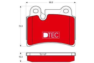 TRW GDB1722DTE Disk Balata Dtec Arka Volkswagen Touareg 7la. 7l6. 7l7 2008-2018 7L6698451B