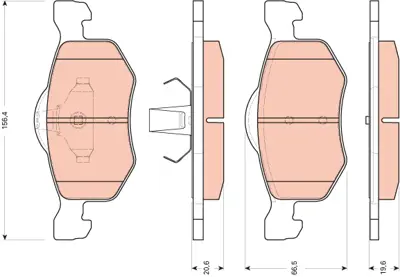 TRW GDB1753 Fren Balatası Ön Ford Maverıck 01> 4L842L361AB