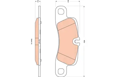 TRW GDB1839 Arka Fren Balatası Cayenne 955 Turbo S 4,5 / Turbo S 4,8 03 / 06 2eh Pr Numaraları Icın 95535293970