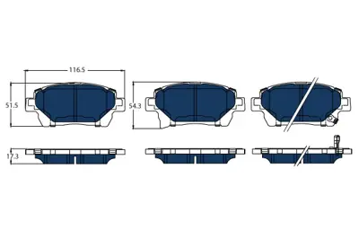 TRW GDB3317BTE Ön Disk Balata Elektrikli Araçlar İçin Toyota Prıus Liftback W2 -Prıus Saloon W1 44650W050