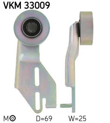 SKF VKM 33009 Eksantrik Gergi Rulmanı P106 1.5d 96- -Saxo 1.4-1.5d 96-04 - Cıtroen Ax 1.5d 88-97 575126 YLY100040