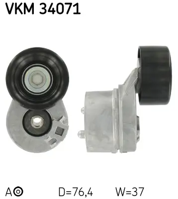 SKF VKM 34071 Alternator V Kayıs Gergı Rulmanı Komple Transıt V184 2.4tdcı 01>06 V347 2.4tdcı 06>14 YC1E6A228AH