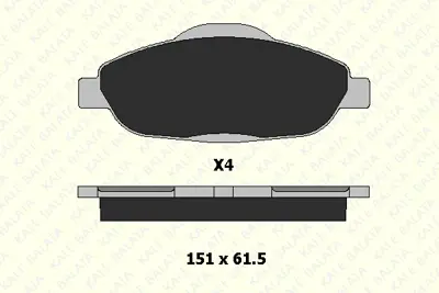 KALE 24660 178 14 On Fren Balatası P308 1,4 16v / 1,6 16v / 1,6hdı 09 / 07> 425426