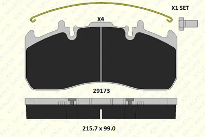 KALE 29173 292 14 On / Arka Fren Balatası Renault Truck Volvo 440 09>renault Mıdlum 06> 21352573 7421399915