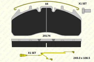 KALE 29174 292 24 On Fren Balata Volvo Renault Magnum 440 20568714 5001864364