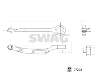 SWAG 10 10 7292 Salıncak Yuva, Mafsal Ve Emnıyet Somunlu Mercedes Benz Pkw A2043308311