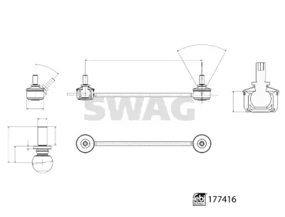 SWAG 33 10 4102 Z Rot Somunlara Sahip 177416 31306862857