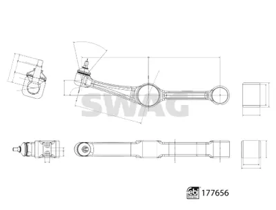 SWAG 33 10 4238 Salıncak Direksiyon Ve Askı Mafsallı Mercedes-Benz Car Febı 177656 A2053306510