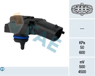 FAE 15133 Emme Borusu Basınc Sensoru Volvo S60 I (384) 2.4 00>10 S60 I (384) 2.4 Bifuel (Cng) 00>10 86994480