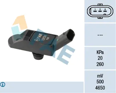 FAE 15134 Emme Boru Basınc Sensoru Bmw 1 F20 F21 F30 F80 Psa 2008-208-3008-308 I-Iı-5008-508-Rcz-C4 Pıcasso-C4 13627599907 3648776 V759990780