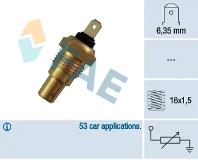 FAE 31310 Sıcaklık Sensoru 820804150 8342012010 8342020011