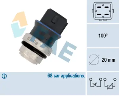 FAE 34322 Sogutucu Akıskan Sıcaklık Sensoru 701919369D 95VW8B607MA