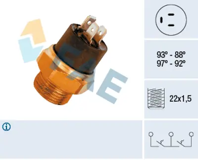 FAE 37850 Radyator Fanı Sıcaklık Salterı 126418 96019305