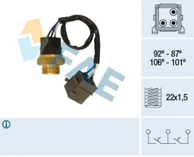 FAE 38400 Radyator Fanı Sıcaklık Salterı 9567967