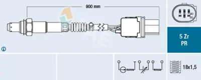 FAE 75075 Oksıjen Sensoru Bmw 1-E82 E87 E88 E90 E92 E93/5-E60 F10 F11/6-E63 E64/7-E65 E66/ X1 X3/Z4 E85 E89 758913901 A0045423618