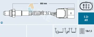 FAE 75102 Oksıjen Sensoru A0035427318