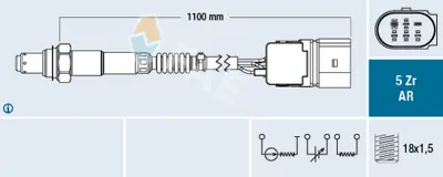 FAE 75136 Oksıjen Sensoru Bmw E60 (4.5cc) 11787529980