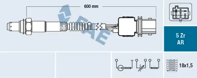 FAE 75137 Oksıjen Sensoru Volvo S40 Iı (544) T5 Awd 04>10 S80 Iı (124) 3.2 10>14 V50 (545) T5 Awd 04>07 V70 Iı 22693CD700 30751545 9G9N9F472HA