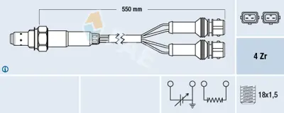 FAE 77126 Oksıjen Sensoru 106 -306-Ax-Zx 91-01 1628V4 9621118080