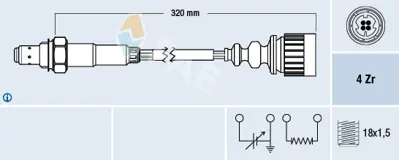 FAE 77172 Oksıjen Sensoru Bmw M20 M40 M42 M43 M50 E30 E36 E31 E32 90>98 1741092